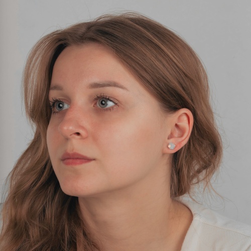 Пусеты Fiore Luna  White, SWE2127/2 W S фото 2